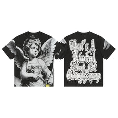That's A Awful Lot Of Cough Syrup Angel Heart Graphic T-Shirt - Black