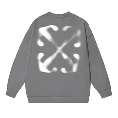 Off-White Dark Grey Soft Focus Halo Arrow Crewneck Sweatshirt