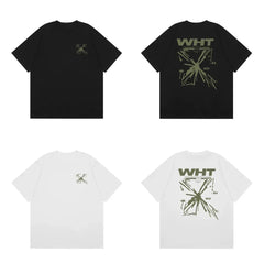 Off-White WHIT Green Arrow Cross Print Short Sleeve T-Shirt