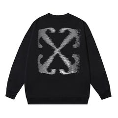 Off-White Black Motion Blur Arrow Crewneck Sweatshirt