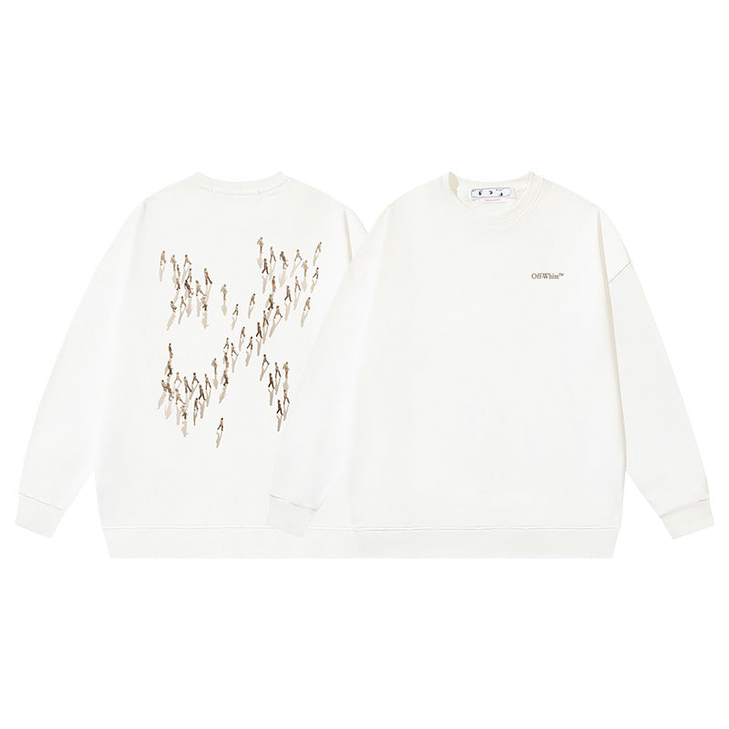 Off-White Off-White White Tiny Figure Silhouette Arrow Crewneck Sweatshirt