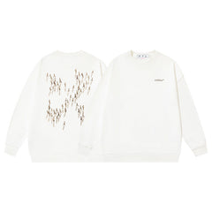 Off-White Off-White White Tiny Figure Silhouette Arrow Crewneck Sweatshirt