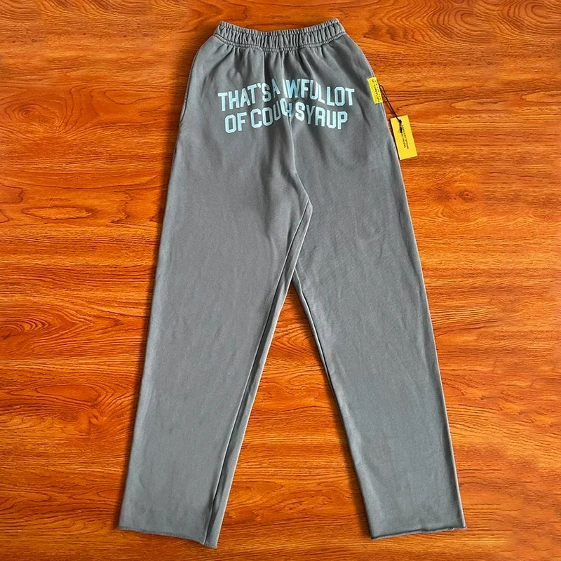 That's A Awful Lot Of Cough Syrup Classic Logo Sweatpants - Grey / White