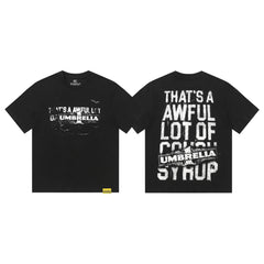 That's A Awful Lot Of Cough Syrup Umbrella Graphic T-Shirt - Black