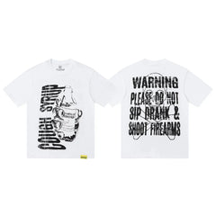 That's A Awful Lot Of Cough Syrup Warning Graphic T-Shirt - White