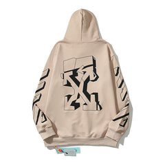 Off-White Khaki 3D Shadow Outline Arrow Hoodie