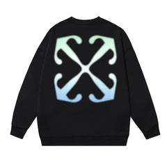 Off-White Black Gradient Halo Arrow Crewneck Sweatshirt