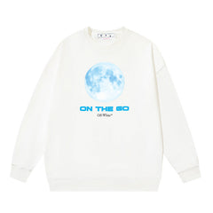 Off-White White "On The Go" Lunar Chest Crewneck Sweatshirt